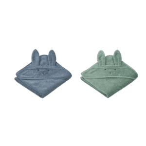 Albert Hooded Baby Towel 2-pack - Rabbit
