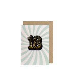 18 Swirl, Birthday Greeting Card