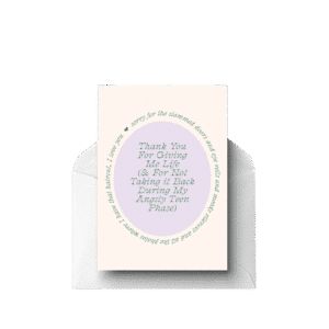 Angsty Teen, Greeting Card