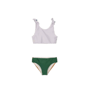 Bow Printed Bikini Set: Garden Green Multi Mix