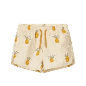 Aiden Swim Shorts: Pineapples/Cloud Cream