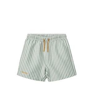 Duke Board Shorts: Stripe: Peppermint/Crisp White