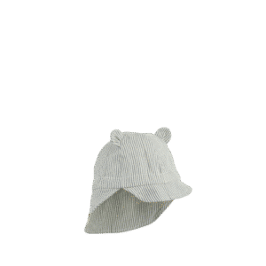 Gorm Reversible Sun Hat Stripe: Blue wave/Creme de la Creme