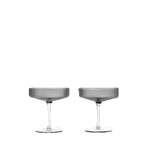 Ripple Champagne Saucers - Set of 2