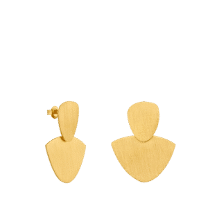 Venus Double Oval Golden Earrings