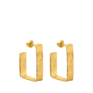 Lignis Wide Golden Earrings Large