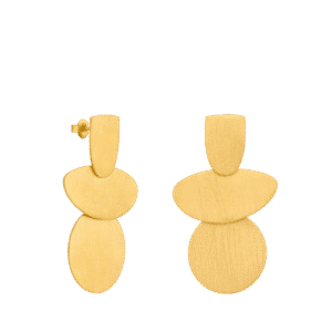 Venus Triple Oval Golden Earrings