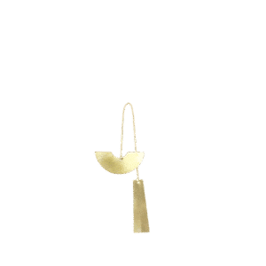 Twin Half Circle Brass Ornament